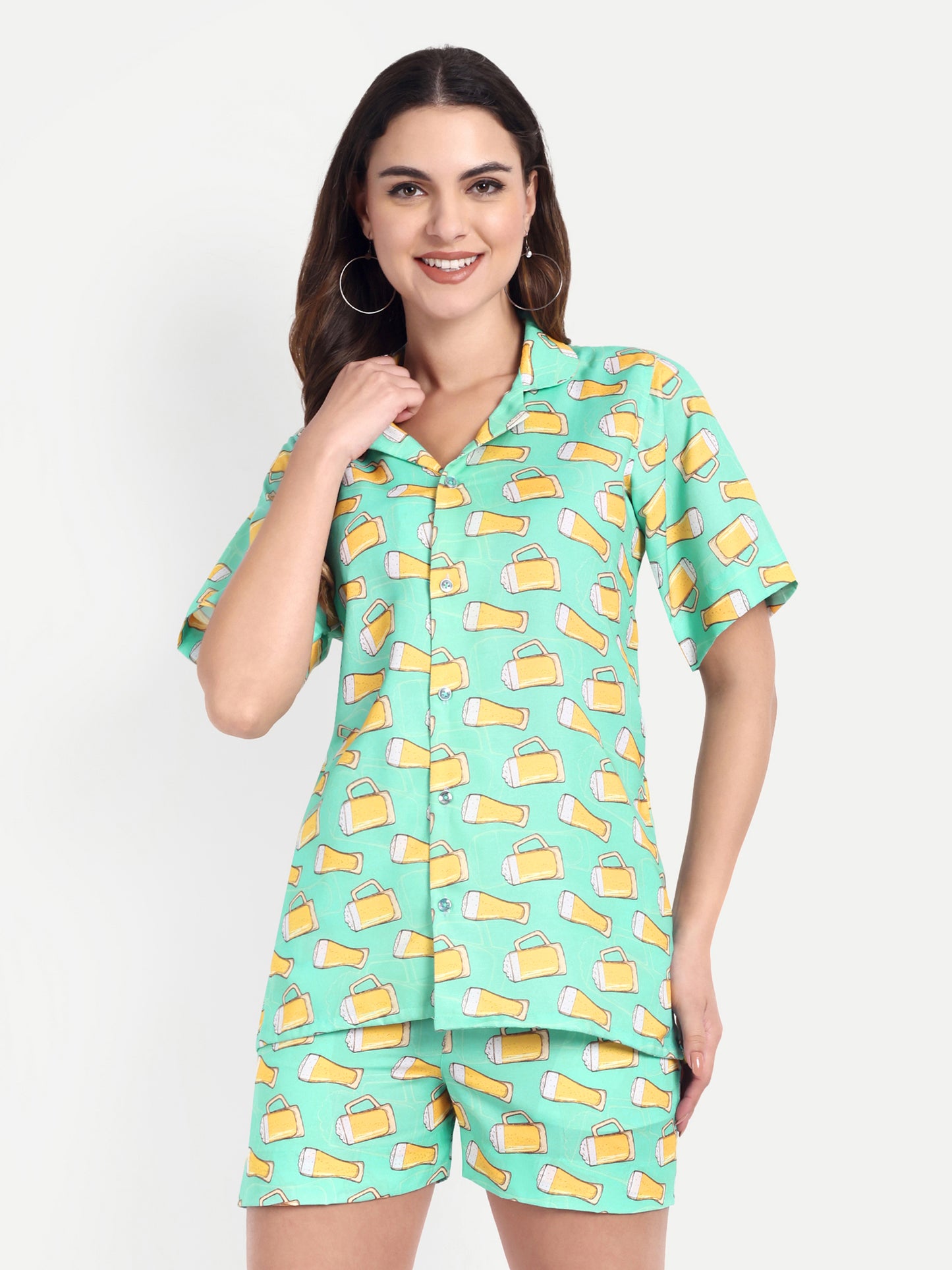 Women Casual Cord Set – Comfortable Summer Co-Ord Outfit ocean blue