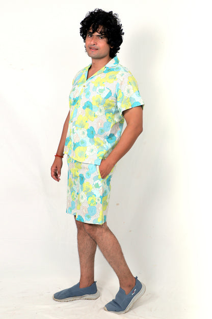 Men’s Co-Ord Set – Trendy T-Shirt & Bottom Wear Combo light mint green