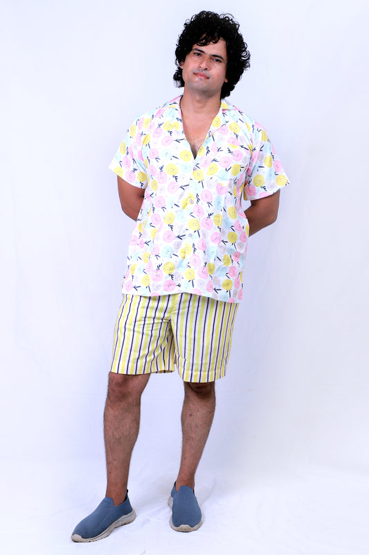 Men’s Co-Ord Set – Trendy T-Shirt & Bottom Wear Combo mixed pattern