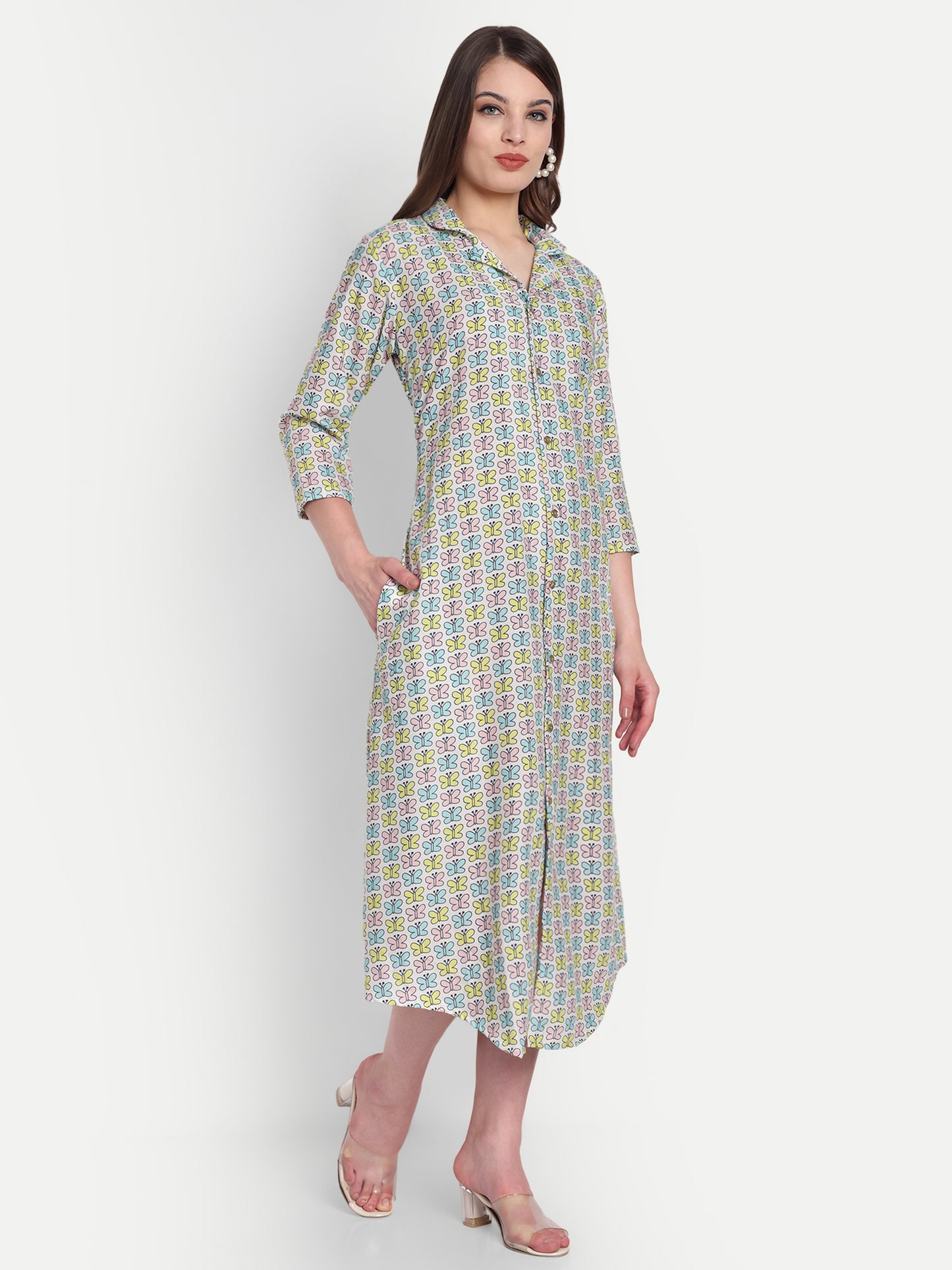 Women Ethnic Kurti – Long Kurti for Festive & Casual Wear mint