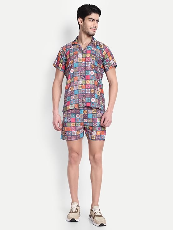 Men’s Co-Ord Set – Trendy T-Shirt & Bottom Wear Combo multicolor