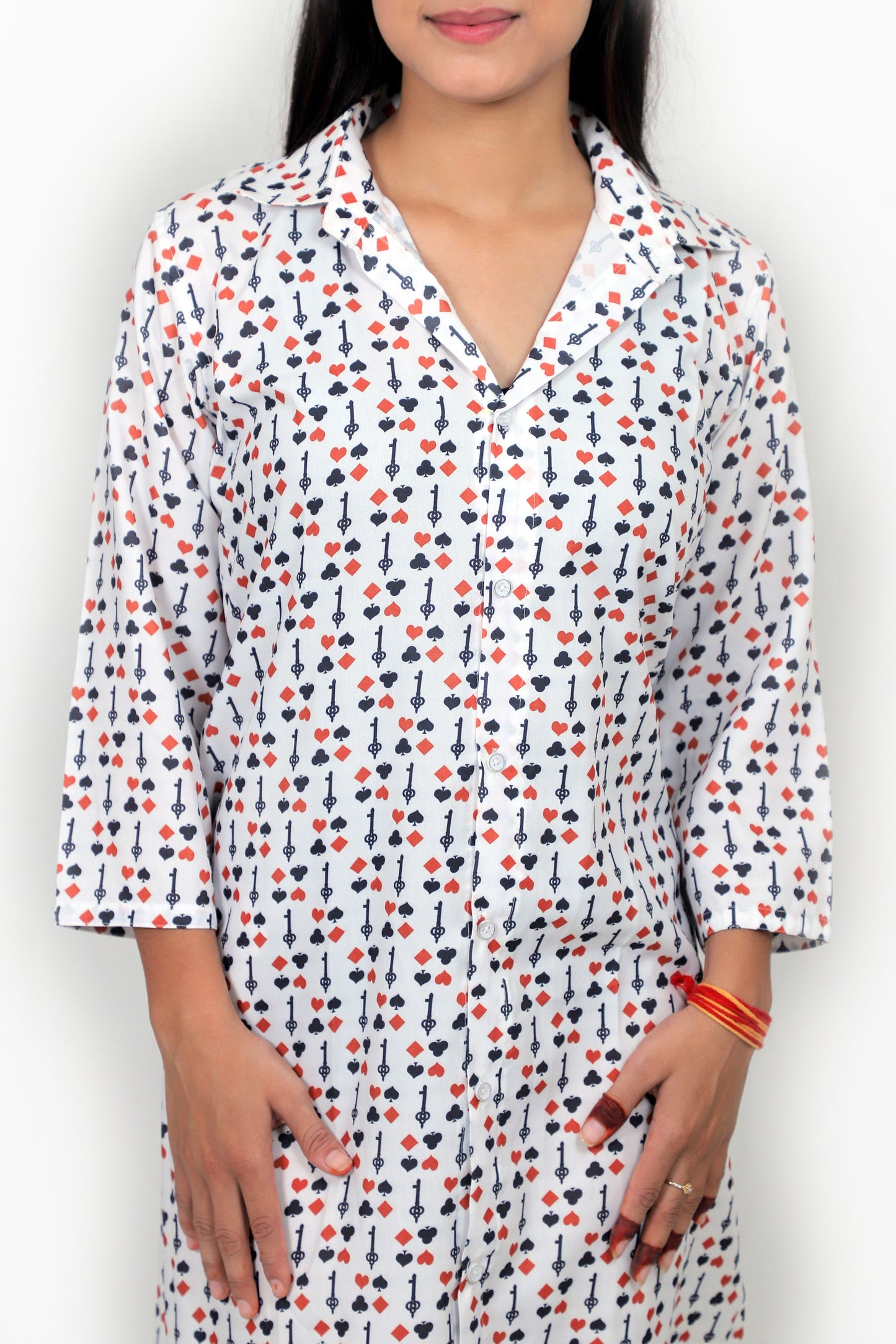 Women Ethnic Kurti – Long Kurti for Festive & Casual Wear white