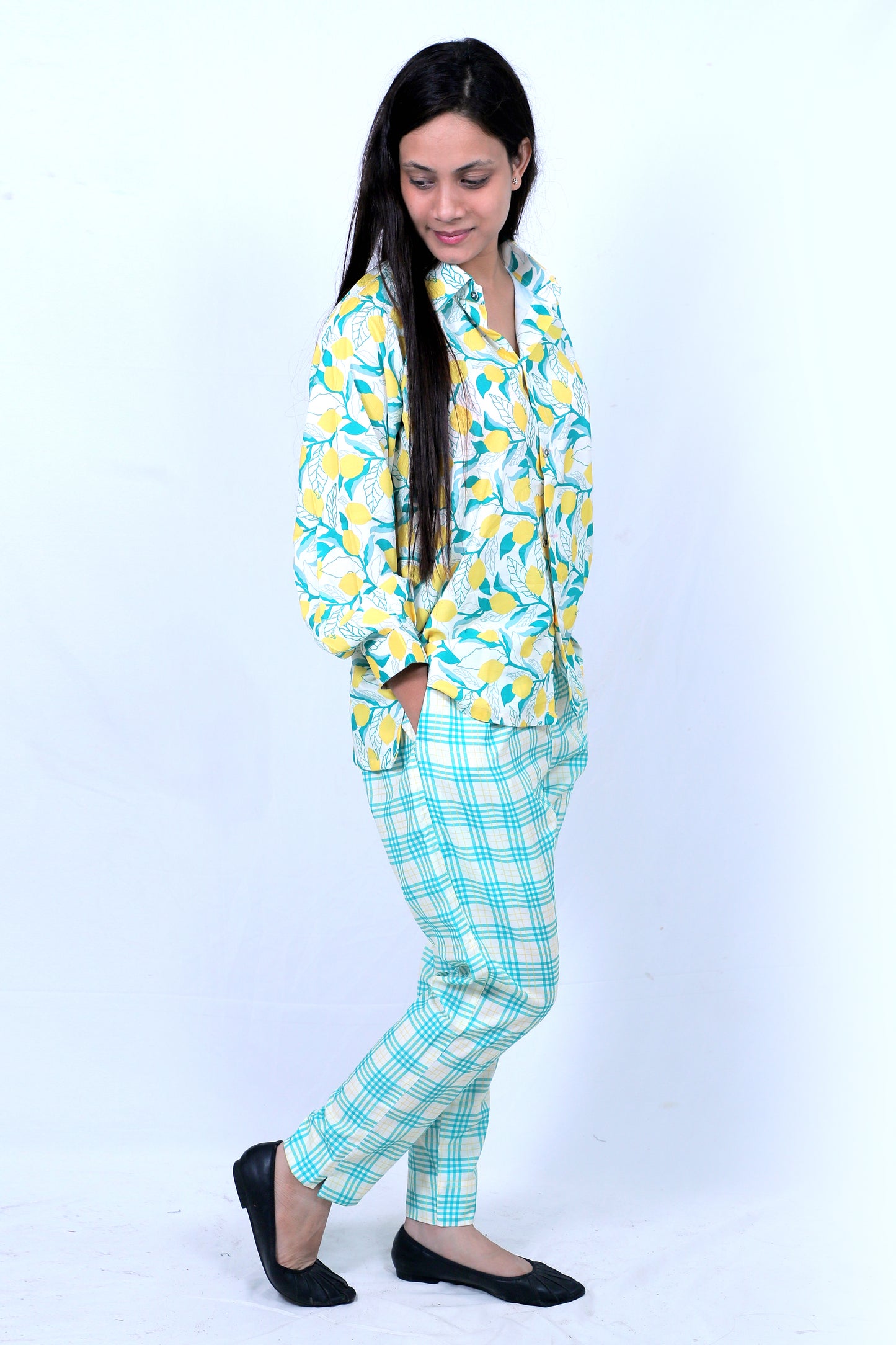 Elegant Women Co-ord Set – Stylish Matching Top & Bottom Outfit for Casual & Party Wear yellow