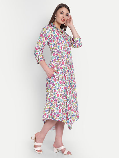 Women Ethnic Kurti – Long Kurti for Festive & Casual Wear multicolor