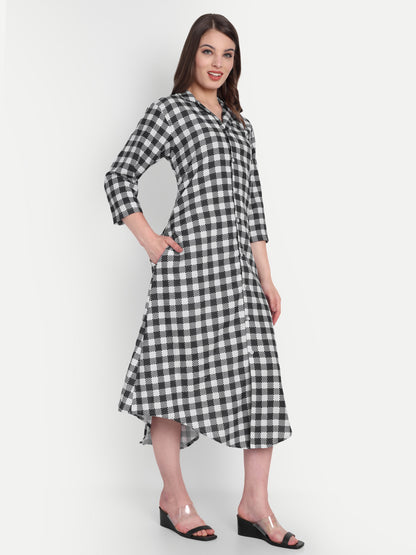 Women Ethnic Kurti – Long Kurti for Festive & Casual Wear monochrome