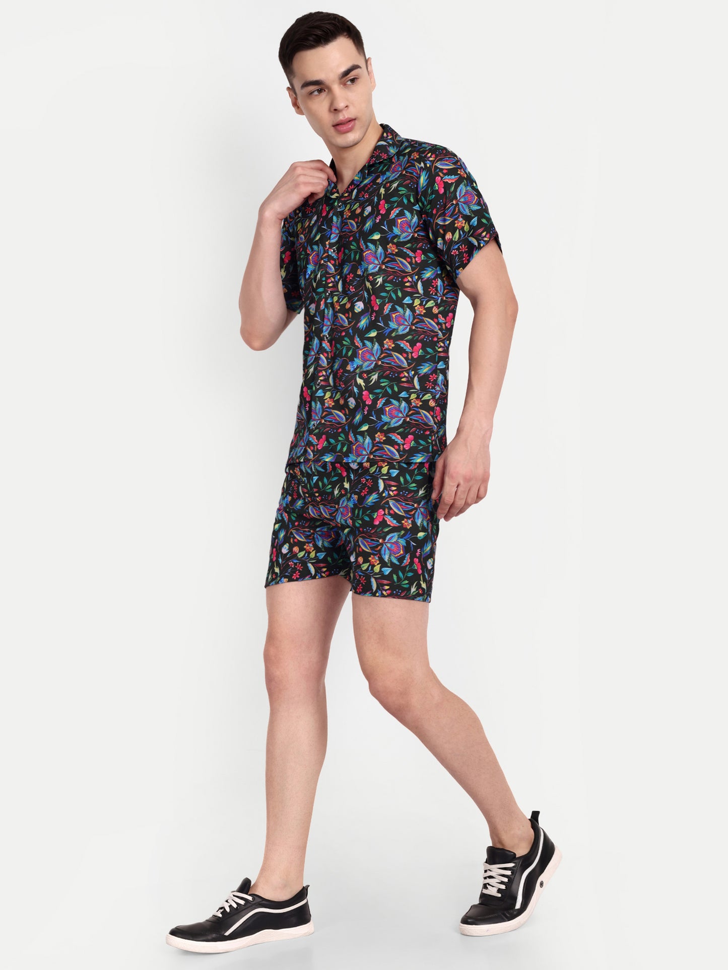 Men’s Co-Ord Set – Trendy T-Shirt & Bottom Wear Combo black