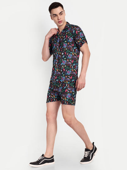 Men’s Co-Ord Set – Trendy T-Shirt & Bottom Wear Combo black