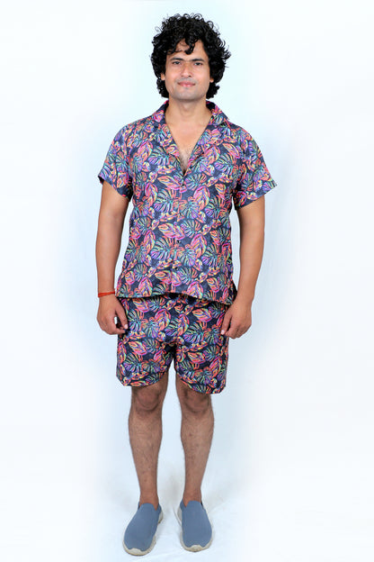 Men’s Co-Ord Set – Trendy T-Shirt & Bottom Wear Combo dark navy