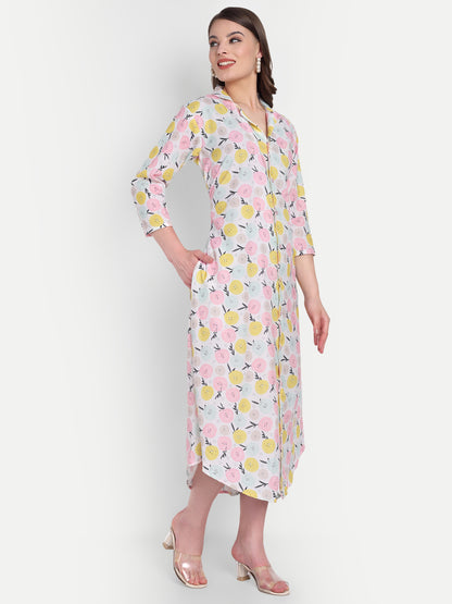 Women Ethnic Kurti – Long Kurti for Festive & Casual Wear seafoam green