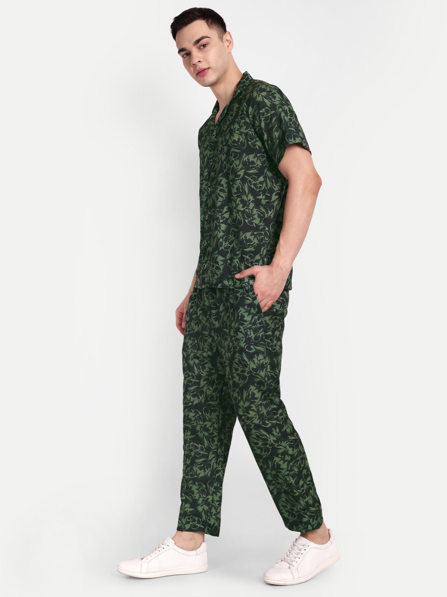 Men’s Co-Ord Set – Trendy T-Shirt & Bottom Wear Combo black