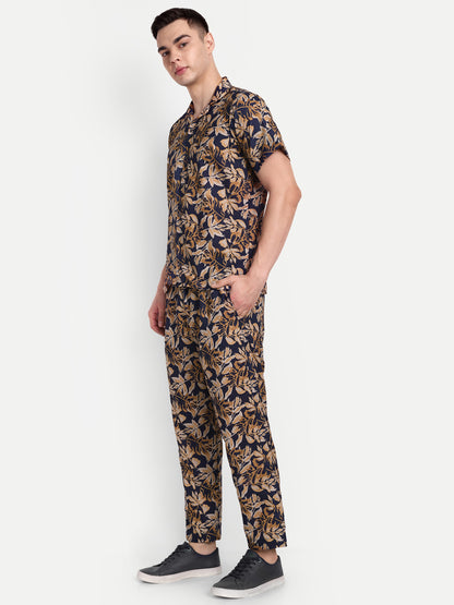 Men’s Co-Ord Set – Trendy T-Shirt & Bottom Wear Combo deep navy