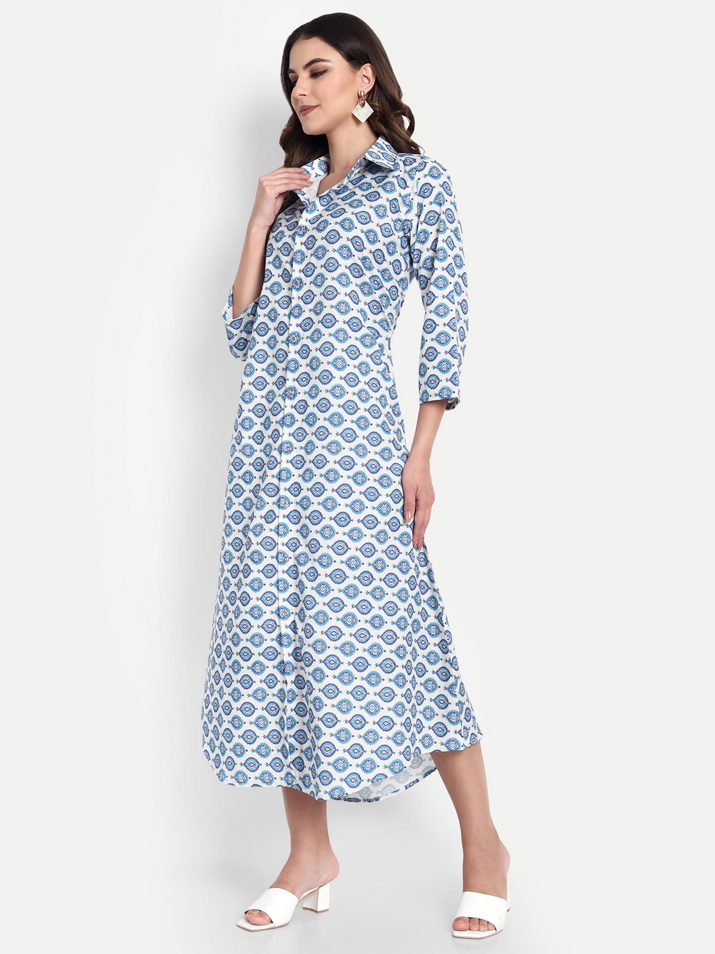 Women Ethnic Kurti – Long Kurti for Festive & Casual Wear forest green
