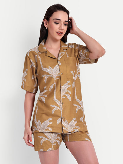 Women Casual Cord Set – Comfortable Summer Co-Ord Outfit brown