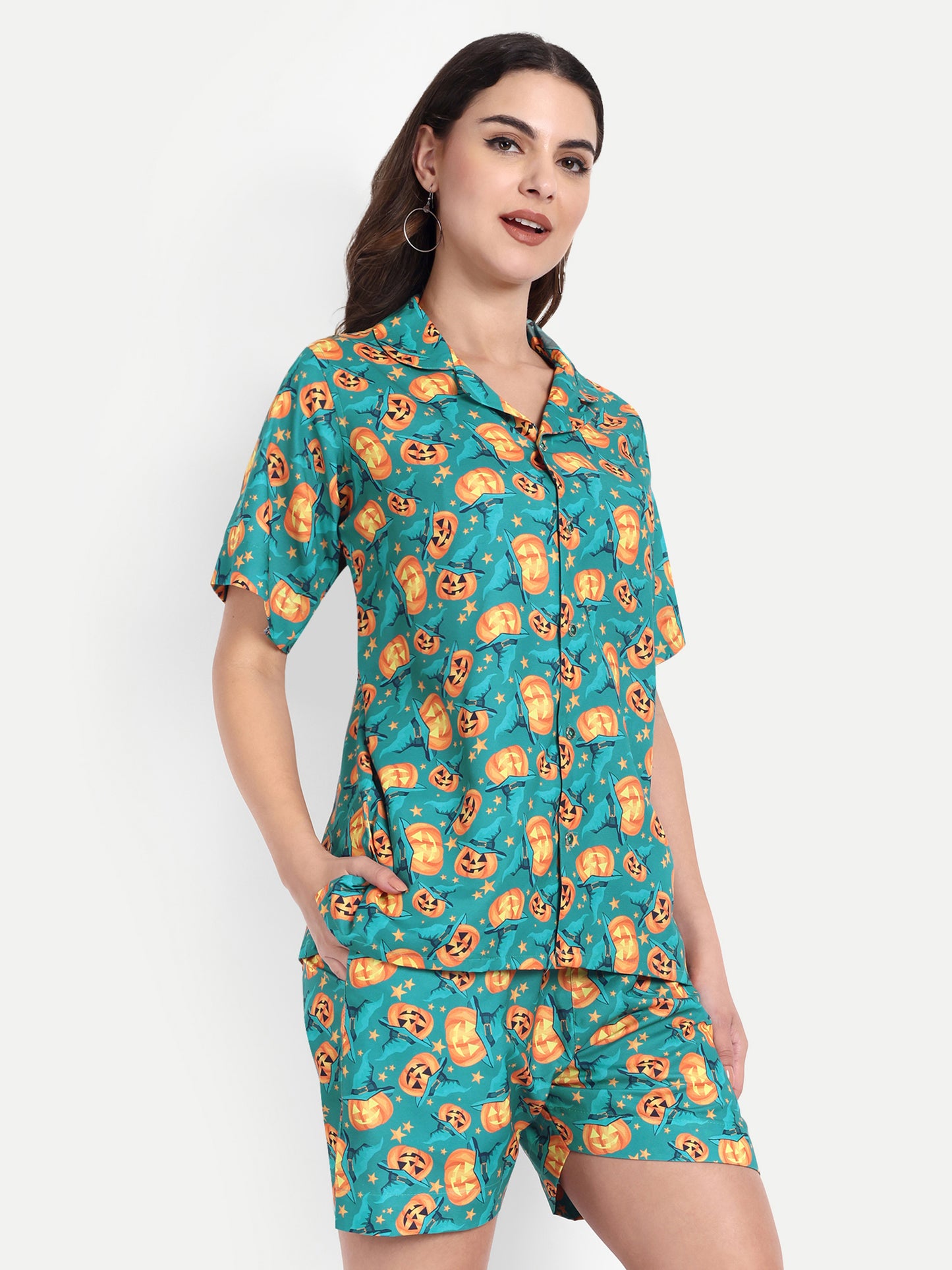 Women Casual Cord Set – Comfortable Summer Co-Ord Outfit green