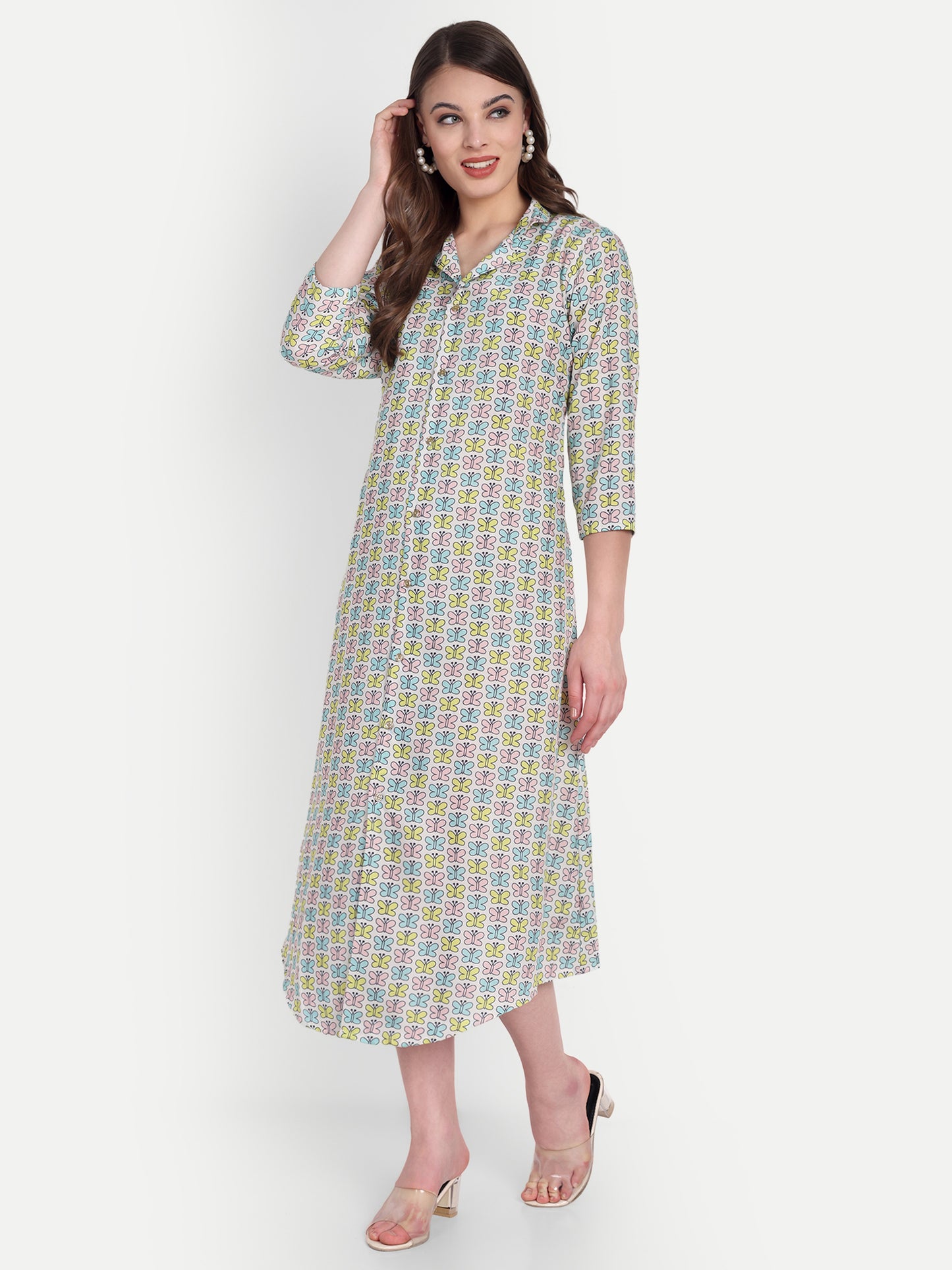 Women Ethnic Kurti – Long Kurti for Festive & Casual Wear mint