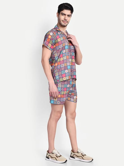 Men’s Co-Ord Set – Trendy T-Shirt & Bottom Wear Combo multicolor