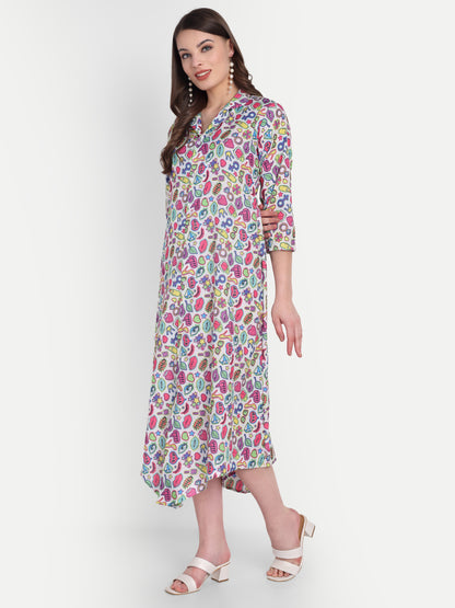 Women Ethnic Kurti – Long Kurti for Festive & Casual Wear multicolor