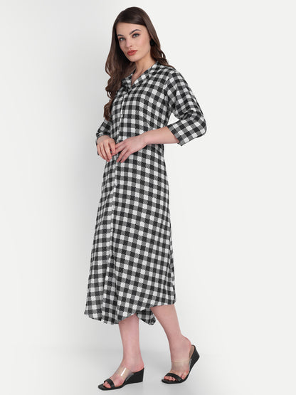 Women Ethnic Kurti – Long Kurti for Festive & Casual Wear monochrome