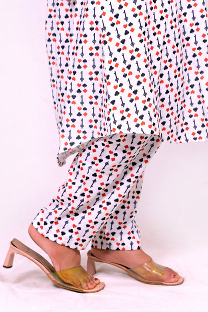 Women Ethnic Kurti – Long Kurti for Festive & Casual Wear white