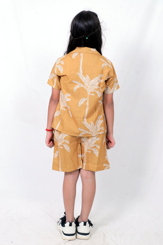 Kids Girls Cord Set – Comfortable & Stylish Matching Outfit yellow