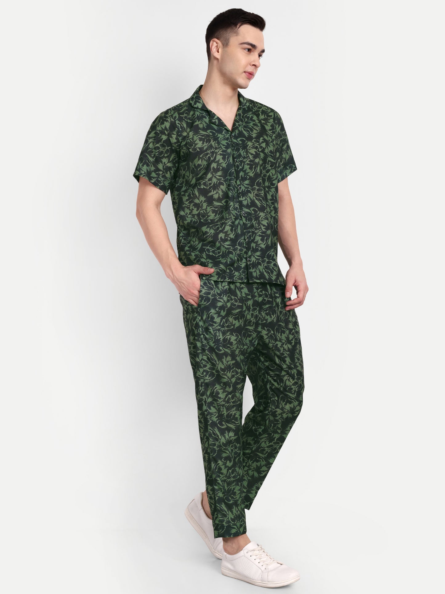 Men’s Co-Ord Set – Trendy T-Shirt & Bottom Wear Combo black