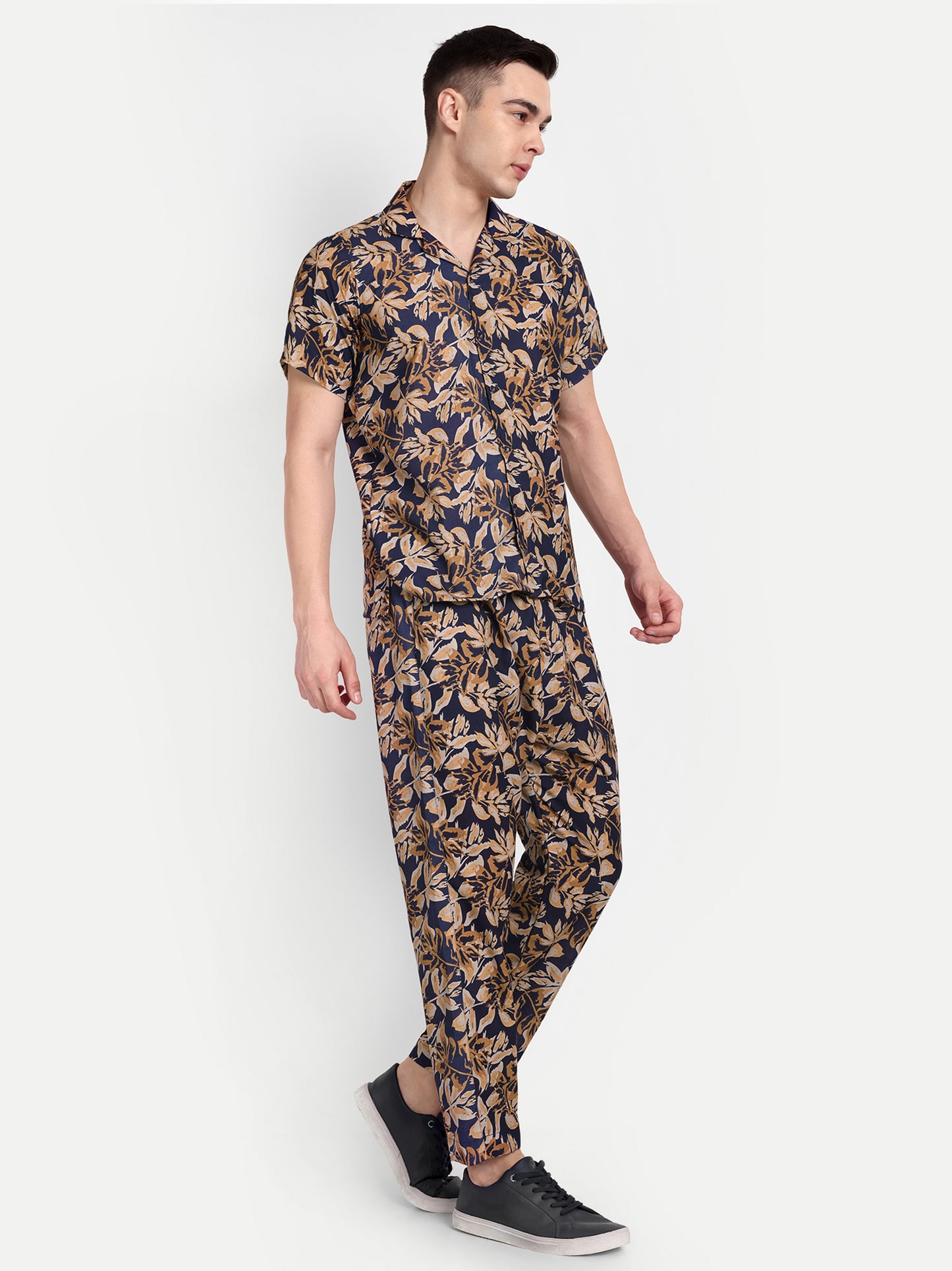 Men’s Co-Ord Set – Trendy T-Shirt & Bottom Wear Combo deep navy