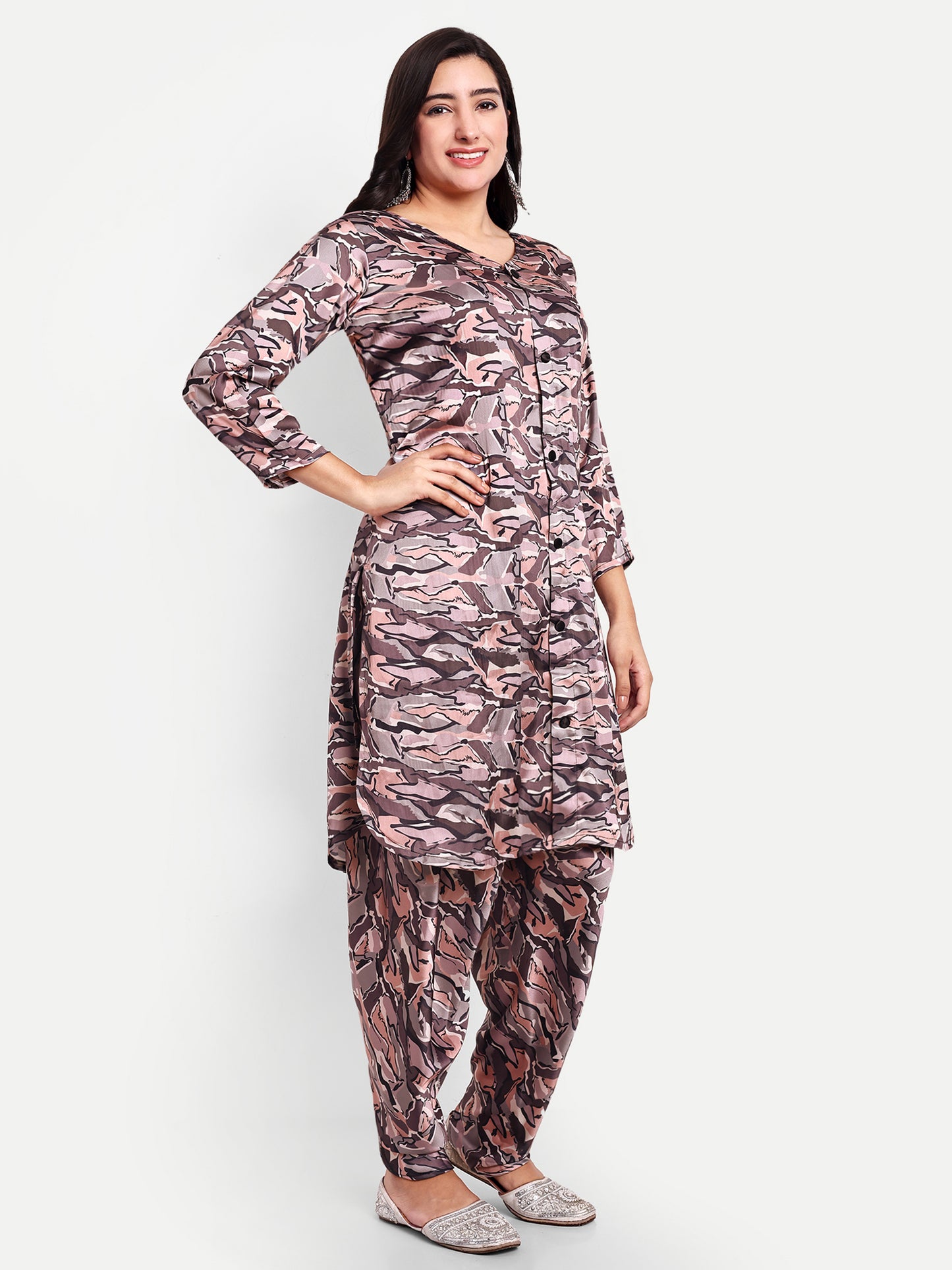 Elegant Women Co-ord Set – Stylish Matching Top & Bottom Outfit for Casual & Party Wear deep brown