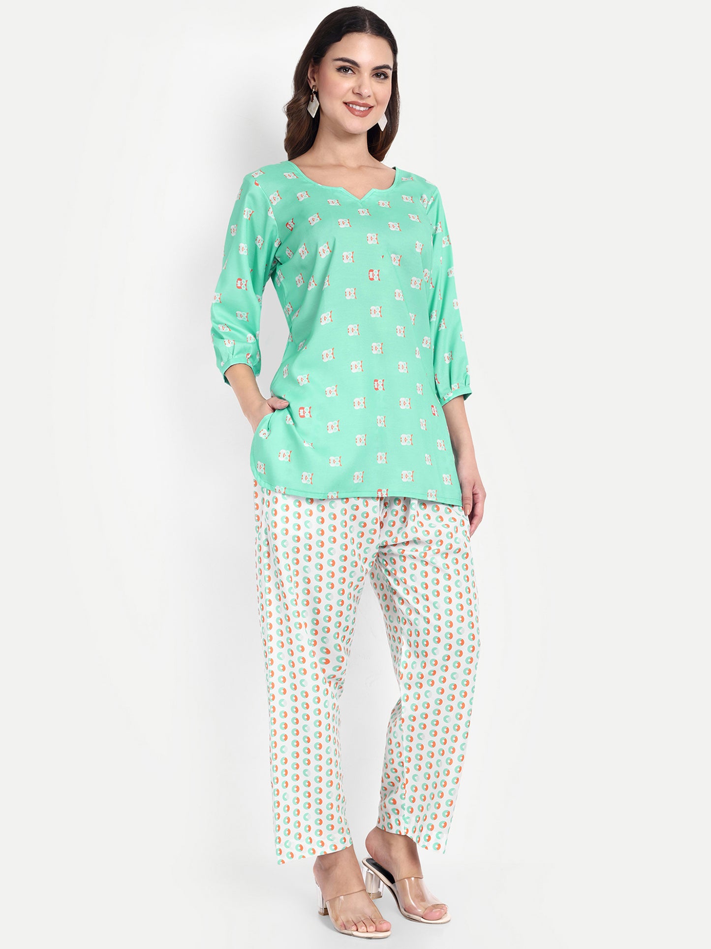 Elegant Women Co-ord Set – Stylish Matching Top & Bottom Outfit for Casual & Party Wear blue