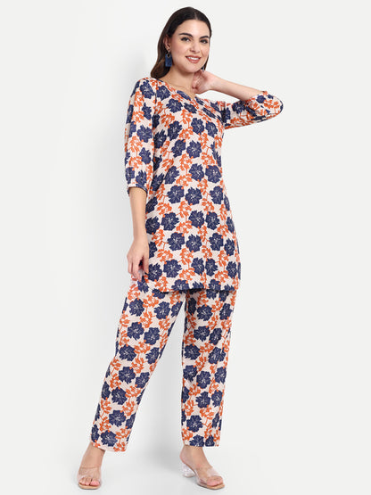 Elegant Women Co-ord Set – Stylish Matching Top & Bottom Outfit for Casual & Party Wear multicolor