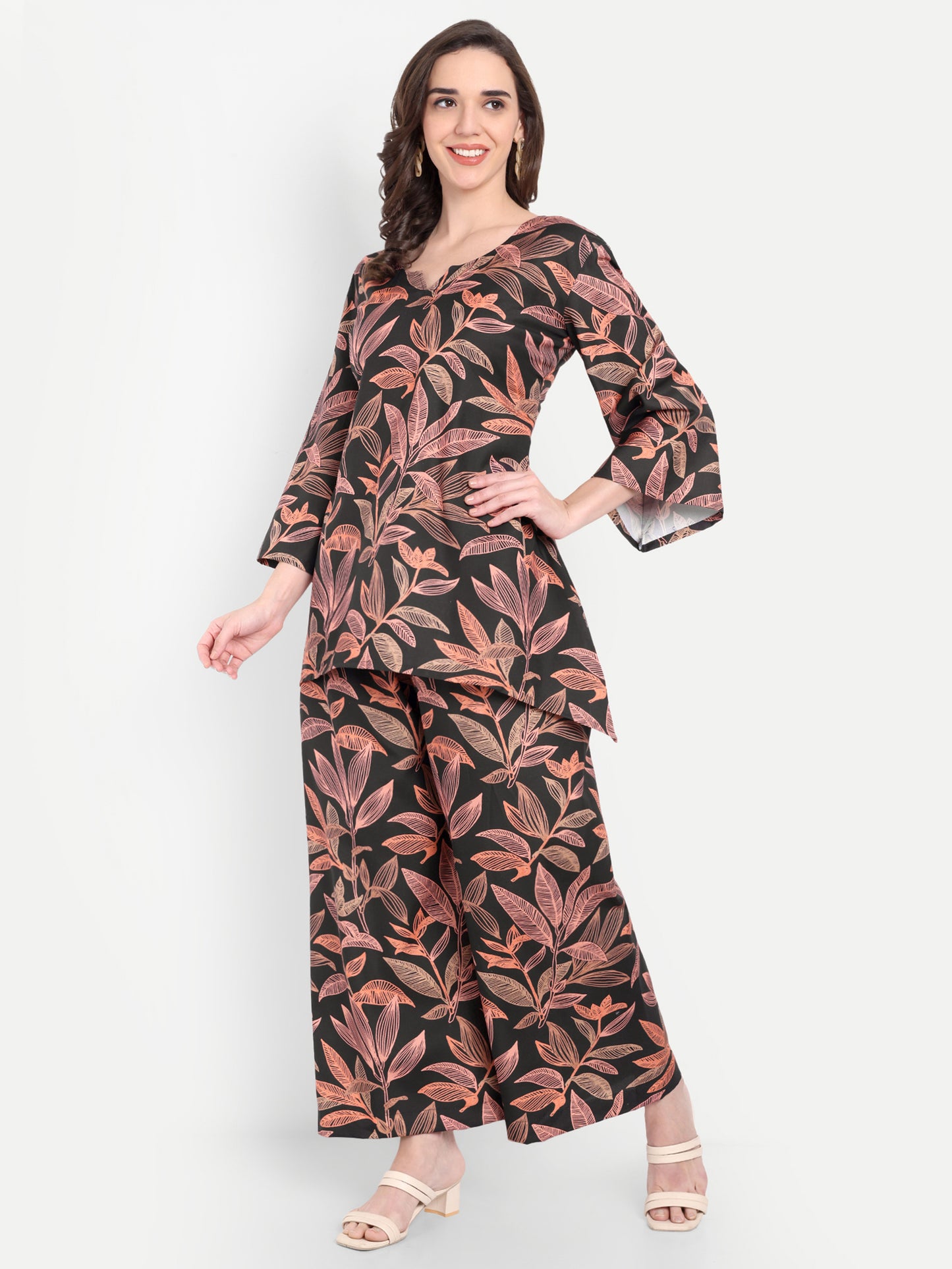 Elegant Women Co-ord Set – Stylish Matching Top & Bottom Outfit for Casual & Party Wear multicolor