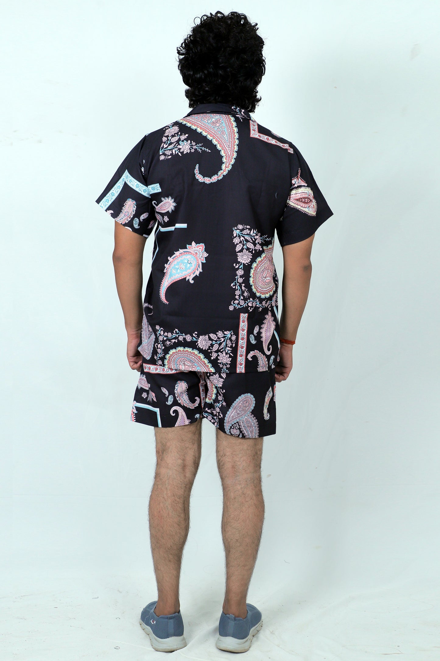 Men’s Co-Ord Set – Trendy T-Shirt & Bottom Wear Combo balck
