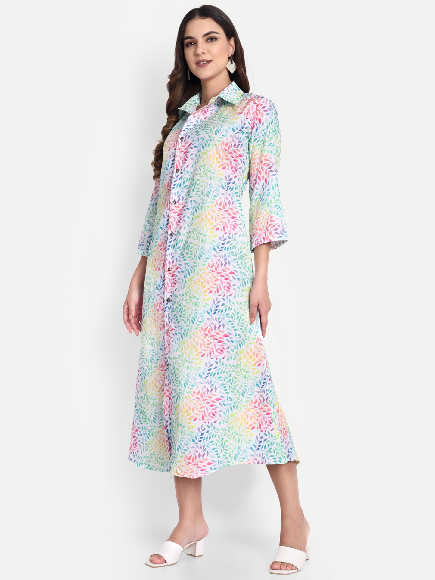 Women Ethnic Kurti – Long Kurti for Festive & Casual Wear white