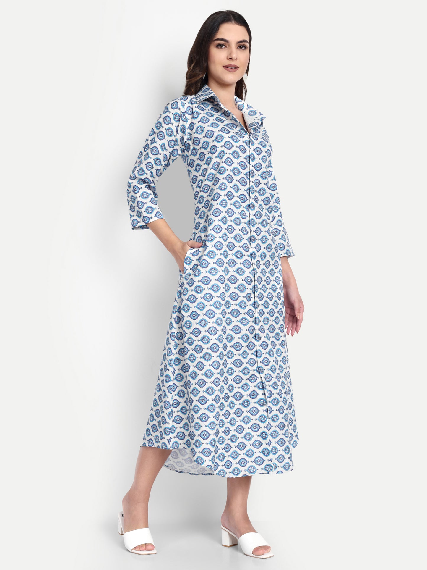 Women Ethnic Kurti – Long Kurti for Festive & Casual Wear forest green