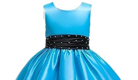Midnight Blue Layered Princess Party Gown for Girls