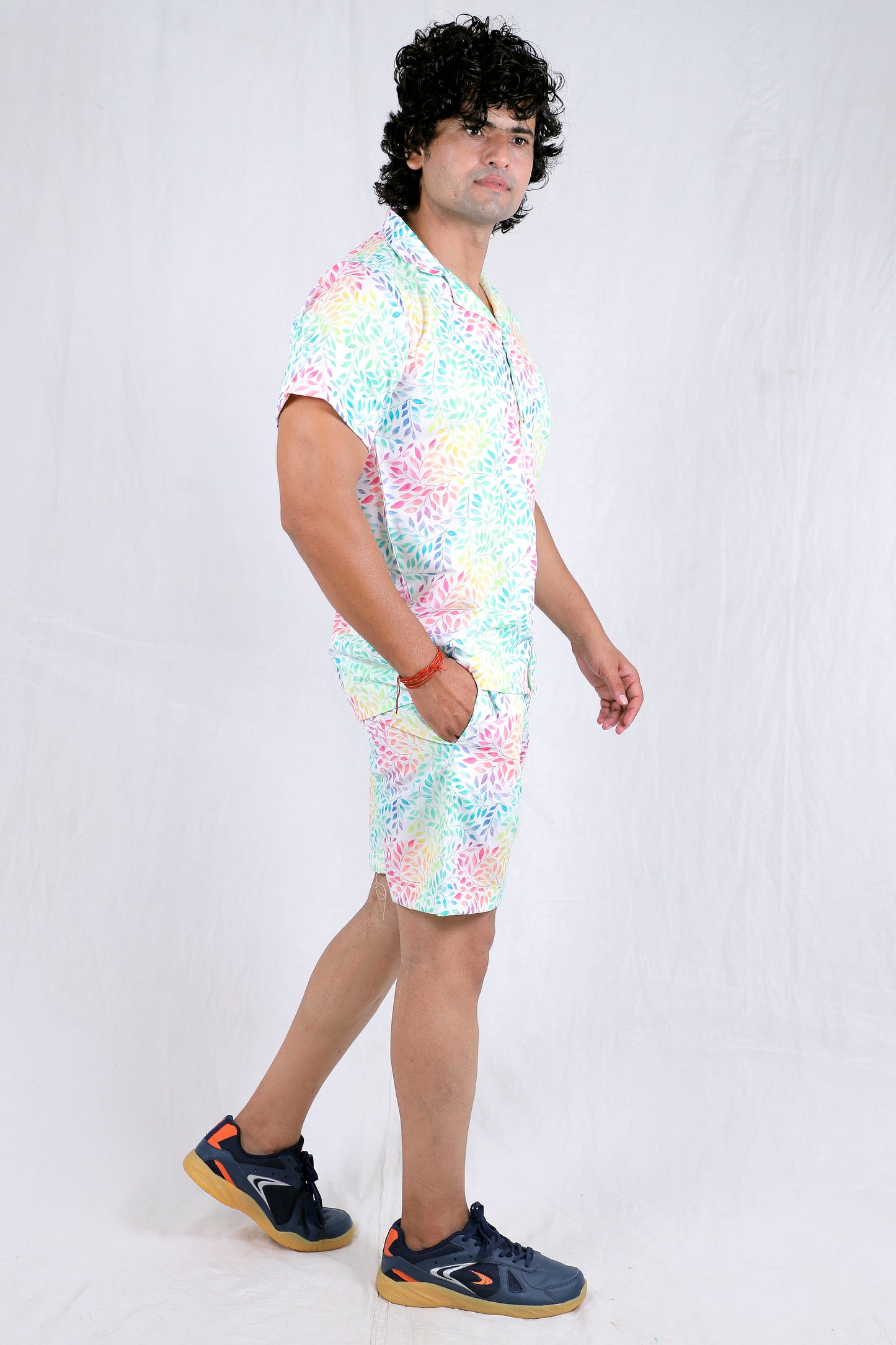 Men’s Co-Ord Set – Trendy T-Shirt & Bottom Wear Combo cyan