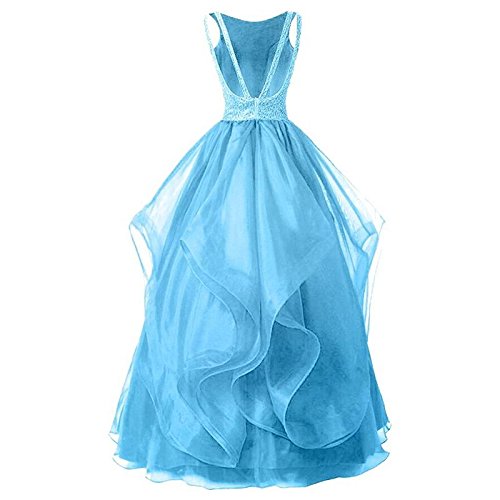 Elegant Women Embellished Sequined Boat Neck Net Fit & Flare Maxi Dress – Party & Evening Gown sky blue