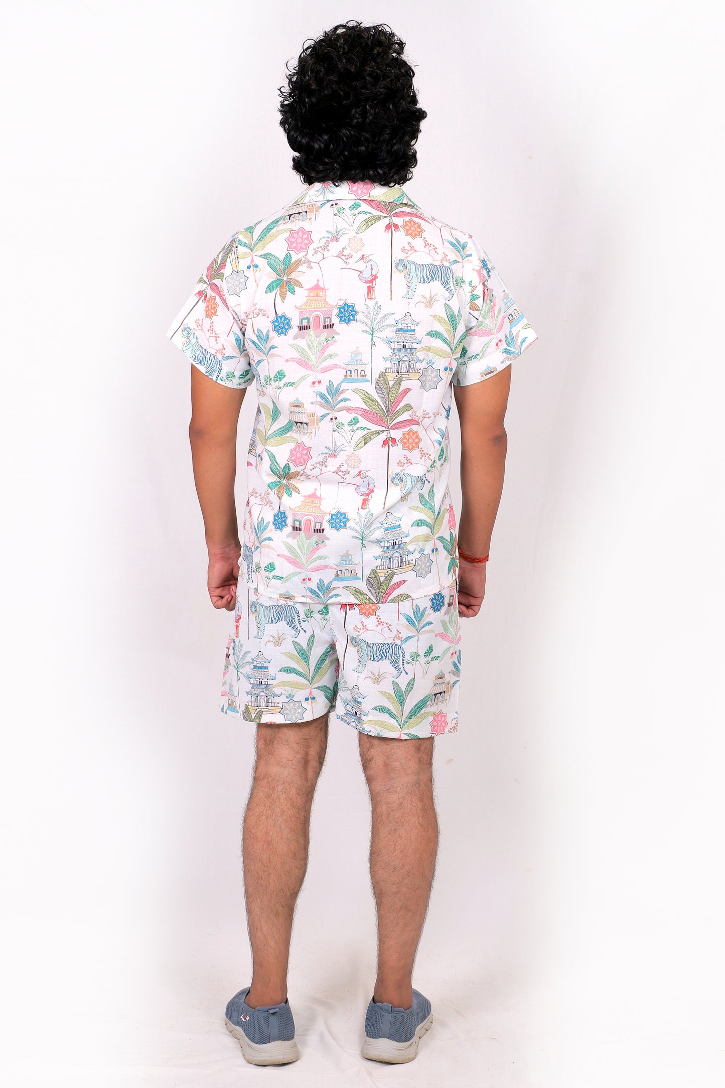 Men’s Co-Ord Set – Trendy T-Shirt & Bottom Wear Combo off white
