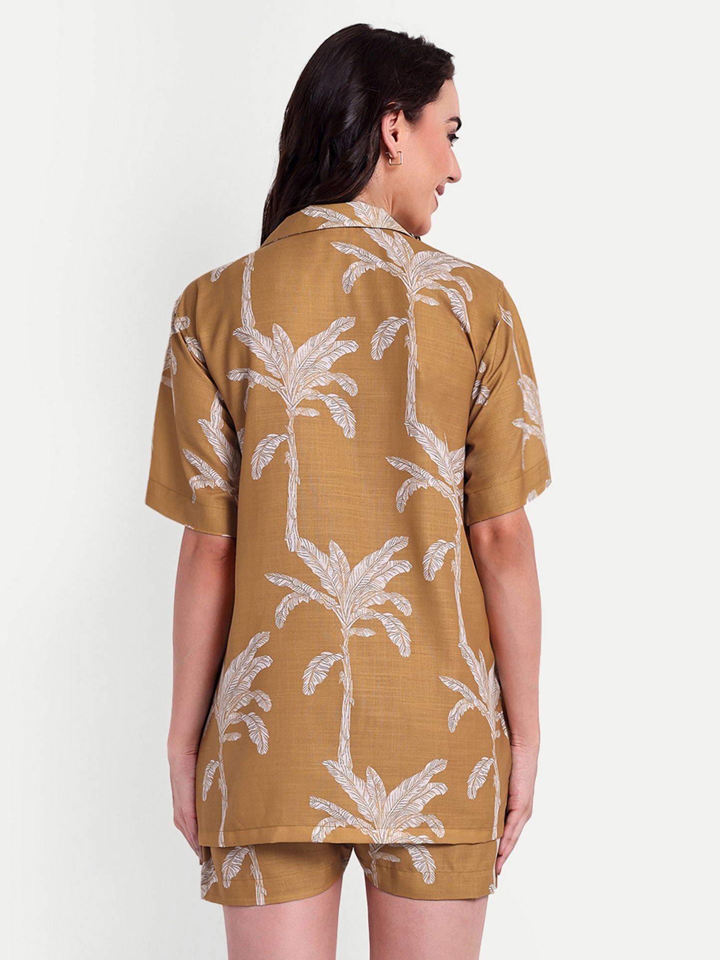 Women Casual Cord Set – Comfortable Summer Co-Ord Outfit brown