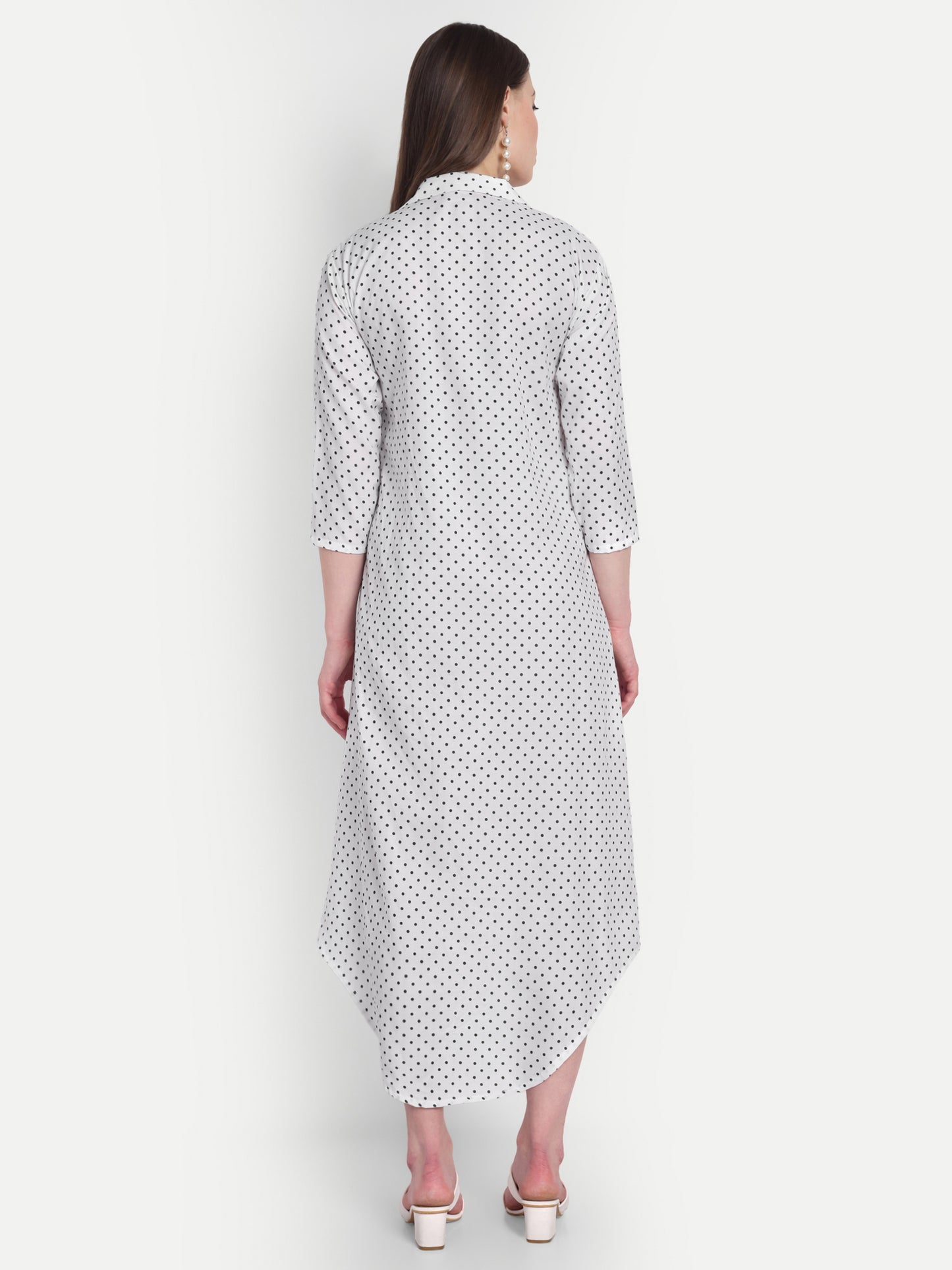 Women Ethnic Kurti – Long Kurti for Festive & Casual Wear white