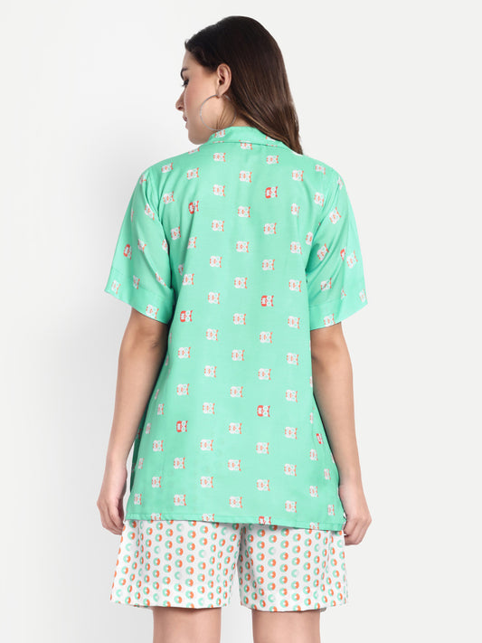 Women Casual Cord Set – Comfortable Summer Co-Ord Outfit sky blue