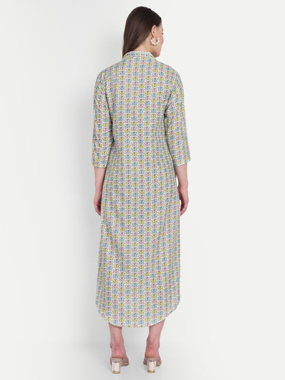 Women Ethnic Kurti – Long Kurti for Festive & Casual Wear mint