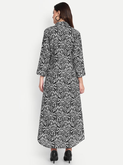 Women Ethnic Kurti – Long Kurti for Festive & Casual Wear black