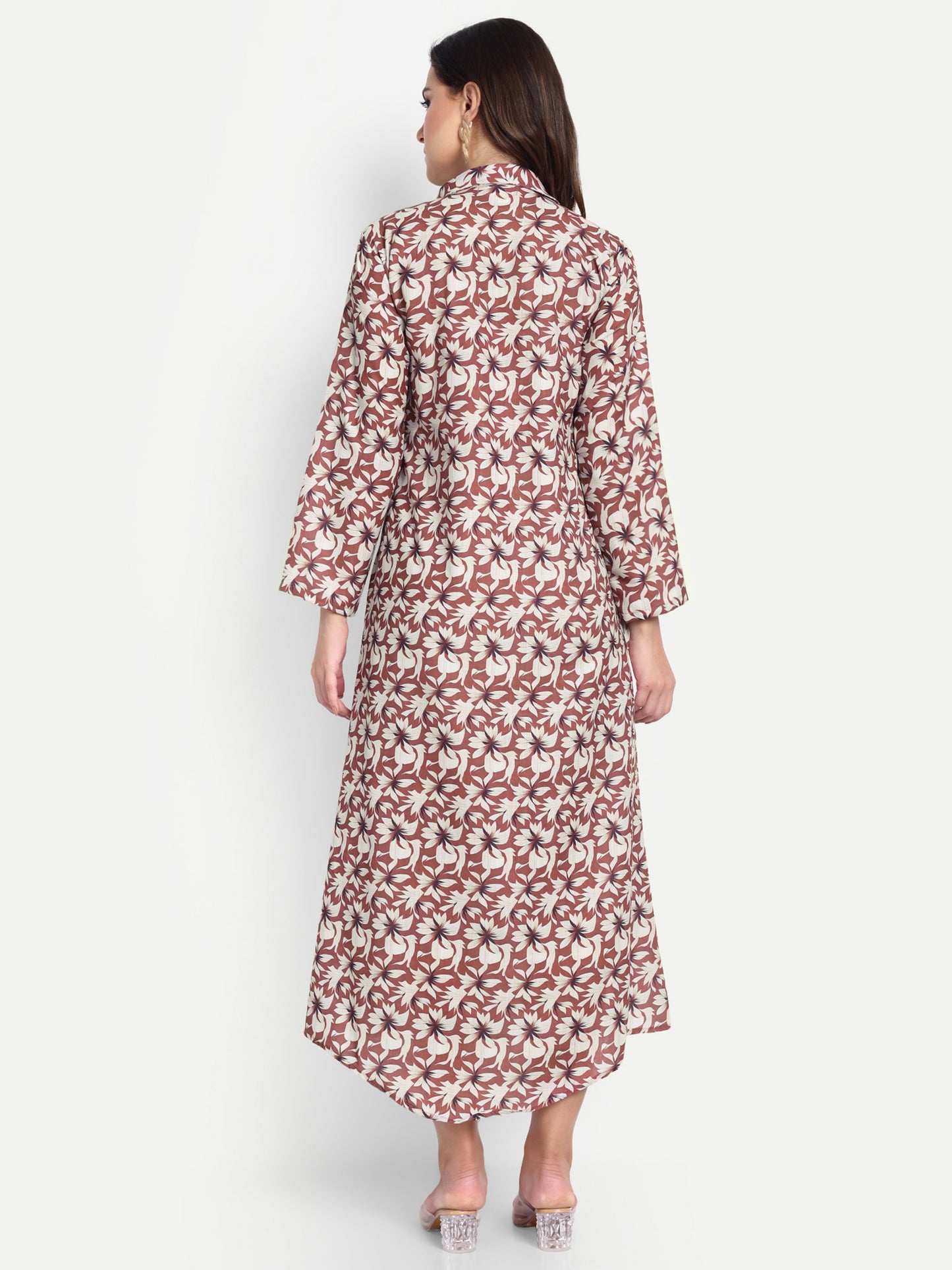 Women Ethnic Kurti – Long Kurti for Festive & Casual Wear muted rust