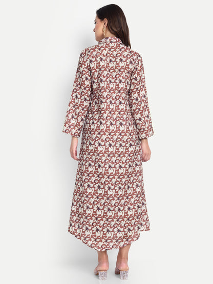Women Ethnic Kurti – Long Kurti for Festive & Casual Wear muted rust