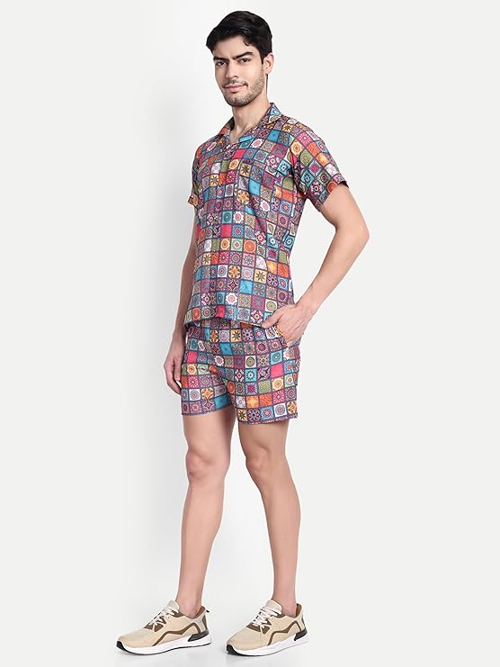 Men’s Co-Ord Set – Trendy T-Shirt & Bottom Wear Combo multicolor