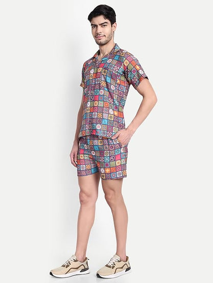 Men’s Co-Ord Set – Trendy T-Shirt & Bottom Wear Combo multicolor
