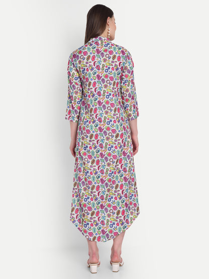 Women Ethnic Kurti – Long Kurti for Festive & Casual Wear multicolor