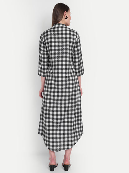 Women Ethnic Kurti – Long Kurti for Festive & Casual Wear monochrome