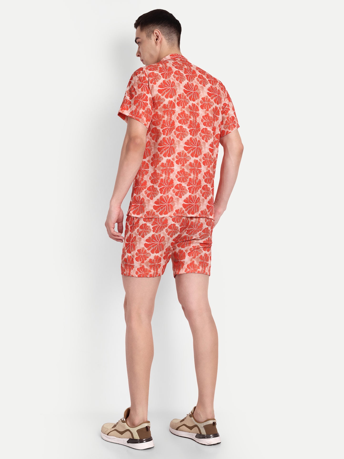 Men’s Co-Ord Set – Trendy T-Shirt & Bottom Wear Combo rust