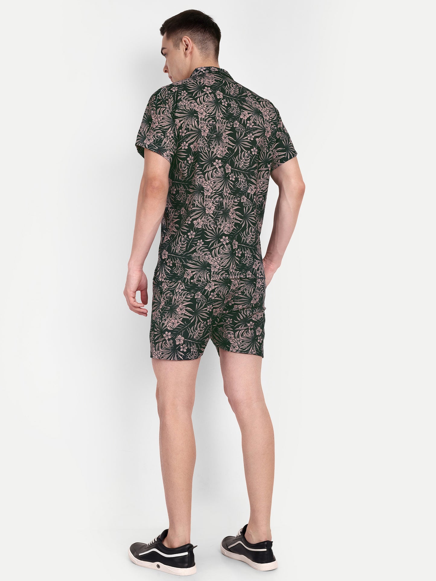 Men’s Co-Ord Set – Trendy T-Shirt & Bottom Wear Combo deep forest green